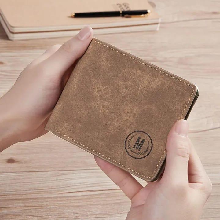 Premium Leather Wallet for Men Gray Brown Black