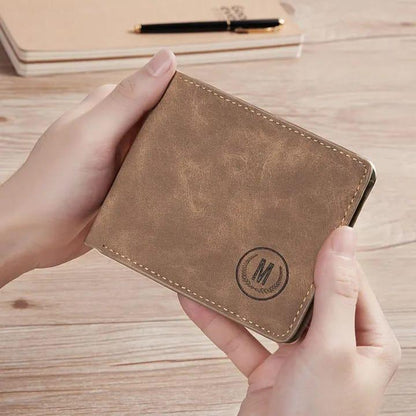 Premium Leather Wallet for Men Gray Brown Black