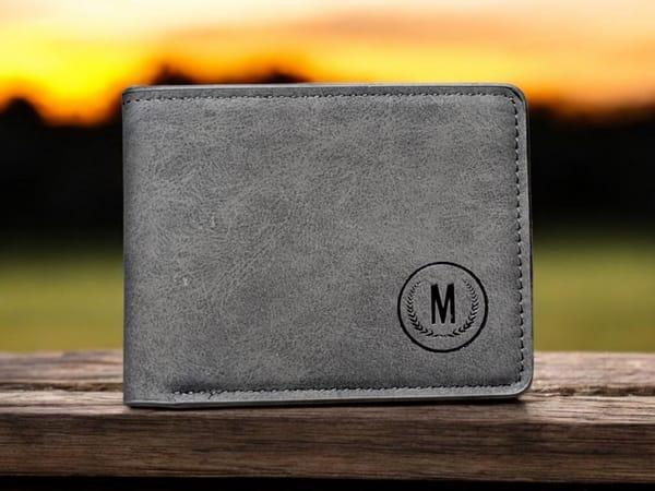 Premium Leather Wallet for Men Gray Brown Black