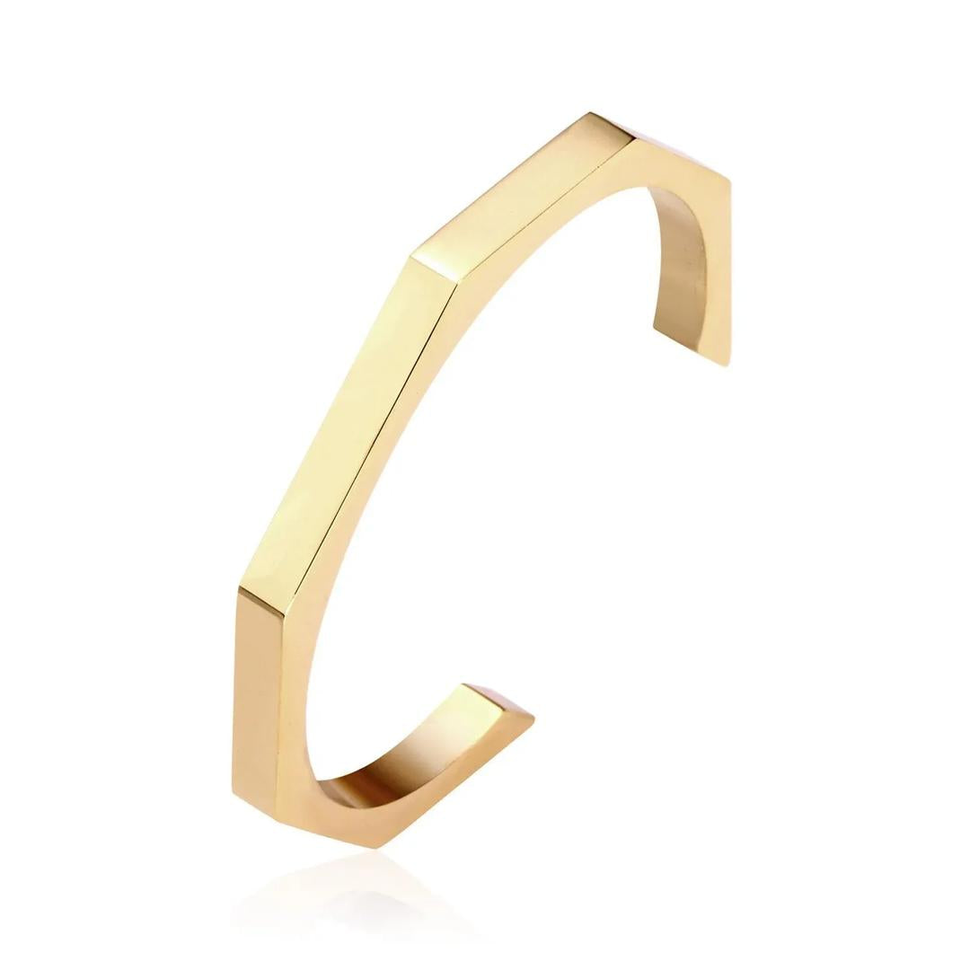 Silver Hexagonal Kara Bangle for Men Women
